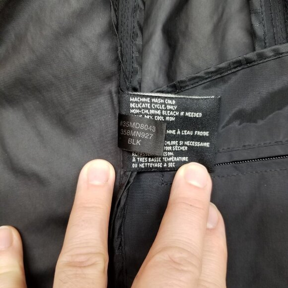 ✅Cole Haan Black Windbreaker Jacket Stowaway Hood Lightweight Women's M - Picture 6 of 13